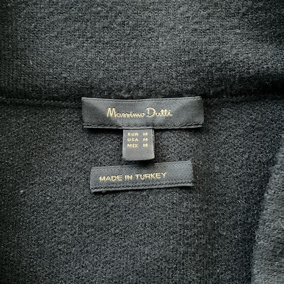 Massimo Dutti Black Knit Buttoned Mini Skirt Medium - Picture 4 of 5